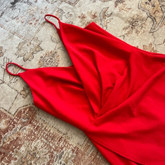 Betsey Johnson Vibrant Red Asymmetrical Dress - Picture 4 of 9